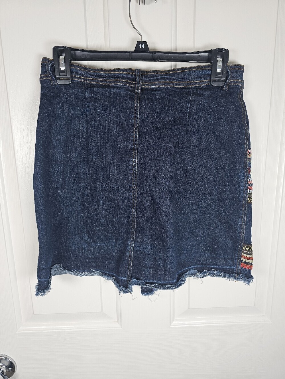 Desigual denim skirt intricate colorful embroidery Size 30 - Picture 5 of 7